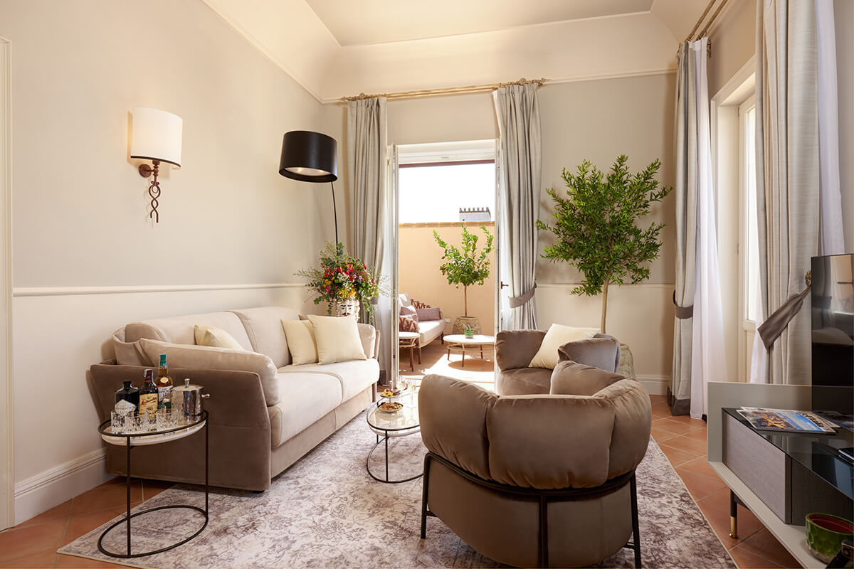 Living Room Suite dei Limoni Almar Giardino di Costanza Resort & Spa