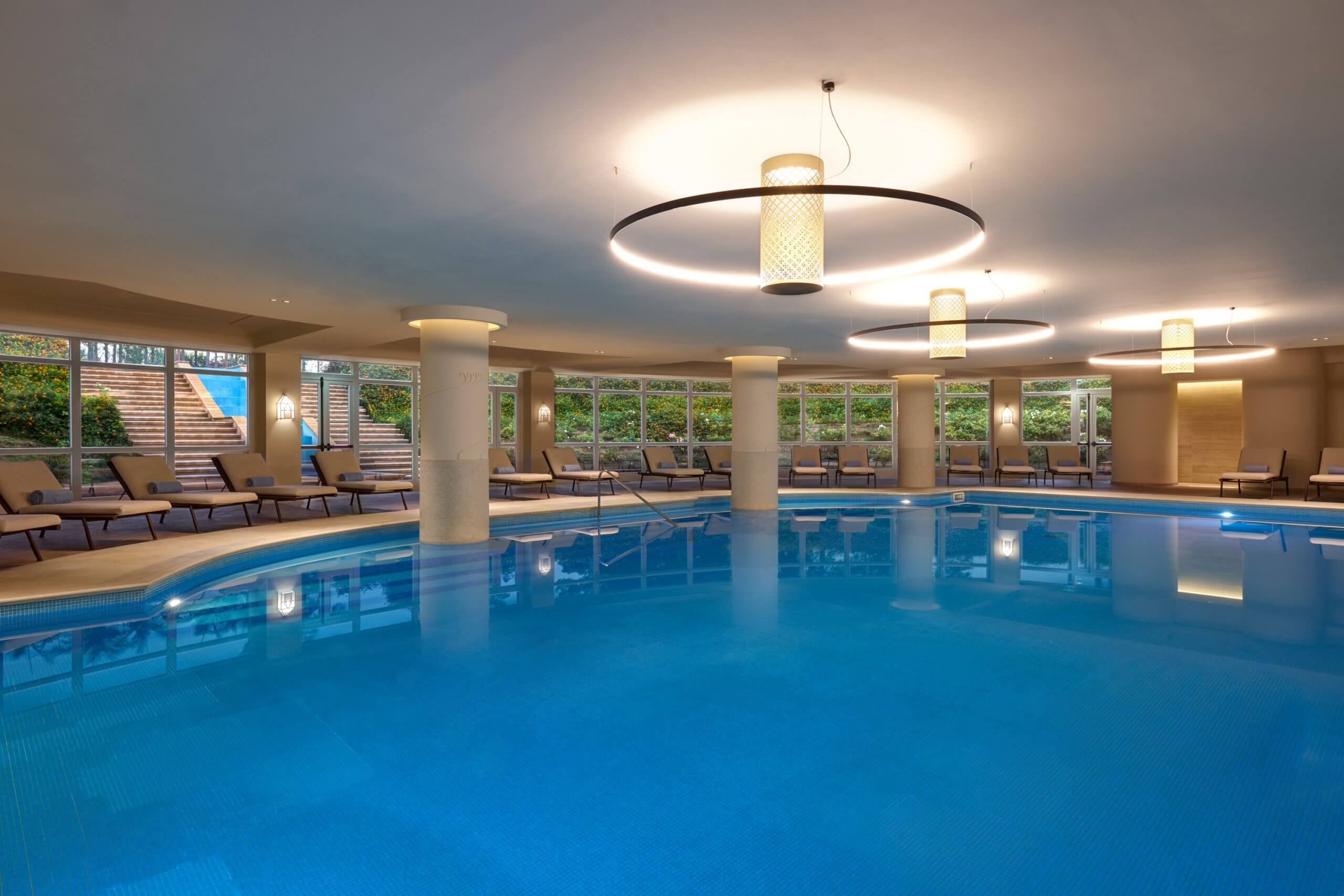 Indoor Heated Pool Almablu Spa - Almar Giardino di Costanza Resort & Spa